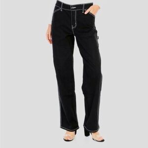 YMI Sz 1/25 Black High Rise Carpenter Jeans 👖 NWT Stretch